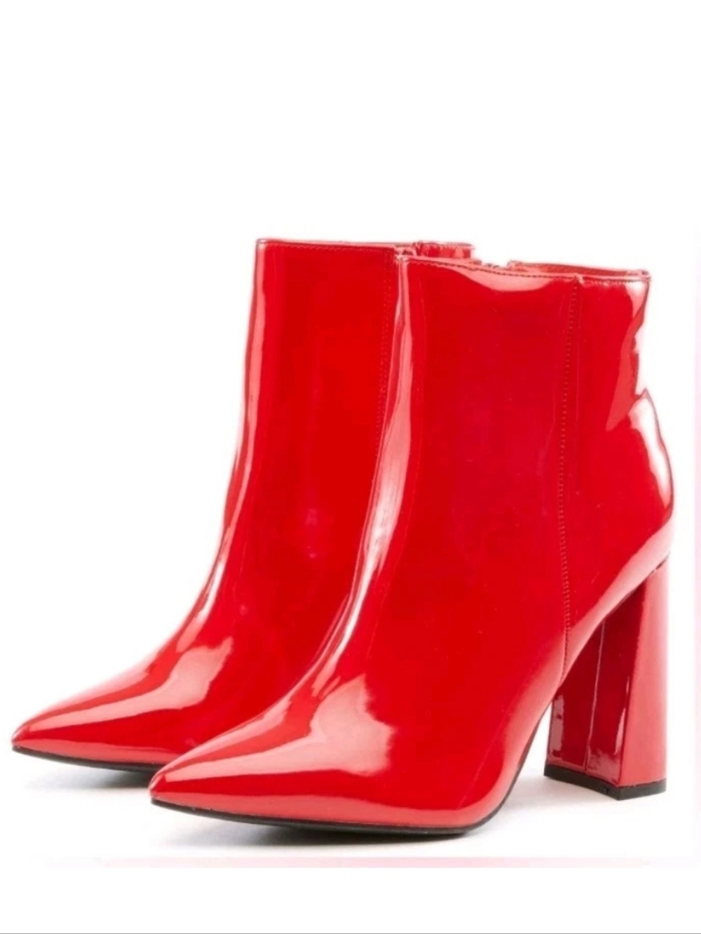 BAMBOO Harper-01 Patent Point-Toe Ankle Boots NWT